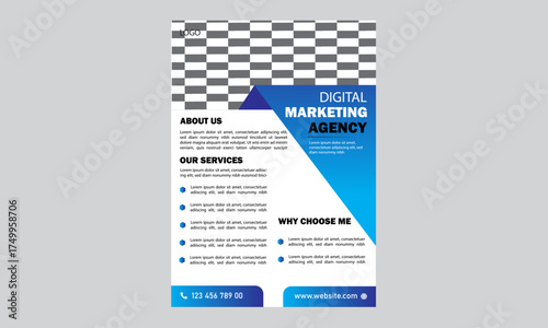 corporate minimal flyer design template 