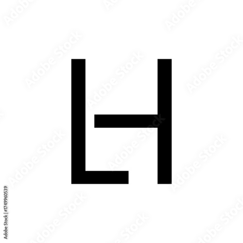 Minimalist LH Monogram Logo Design