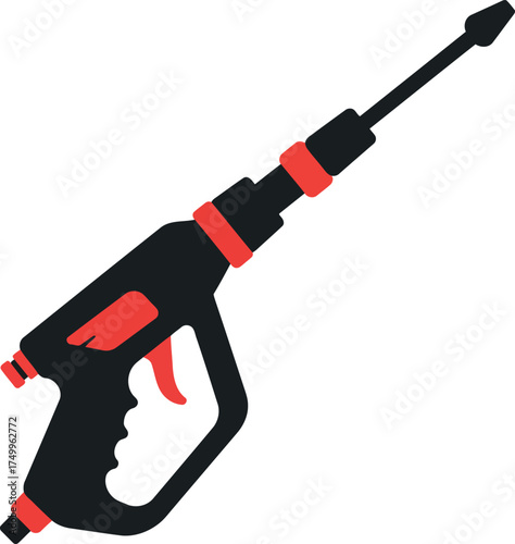 High pressure washer wand for cleaning and detailing services vector