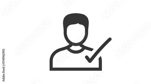 Person verified, profile confirmed. An icon shows a simplified human figure with a checkmark indicating a positive affirmation. 
