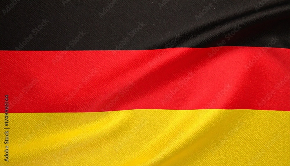 Naklejka premium Germany national flag with horizontal black, red, and gold stripes.