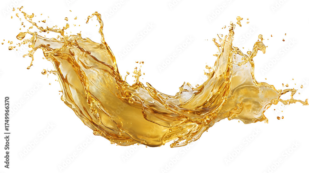 Fototapeta premium Lubricant Motor Oil Splash isolated on transparent background Remove png