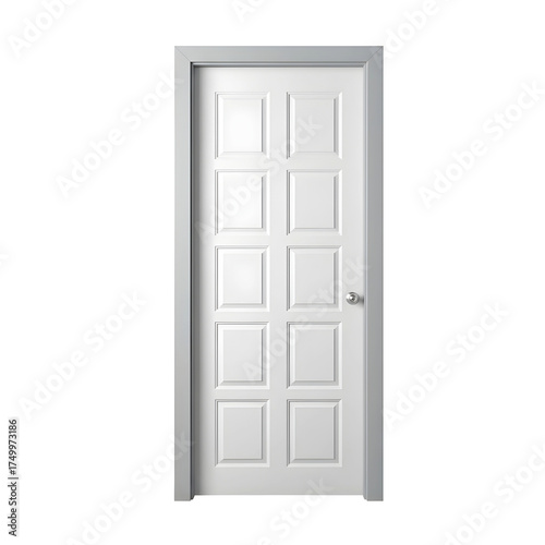open door isolated on white