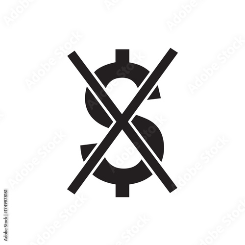 Dollar Sign with a Red X Mark