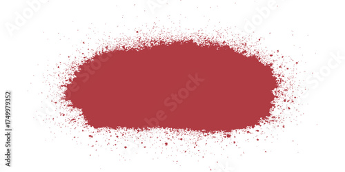 Red paint splashes and ink splats create a grunge illustration with a splatter texture and vector design backdrop