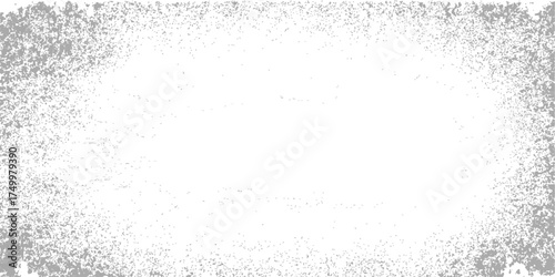 Abstract blue winter grunge background with snow texture, a frame for text, and snowflake illustration for Christmas decoration