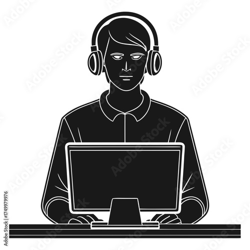 man with laptop