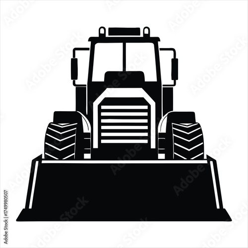 A Modern Compact Backhoe Illustration
