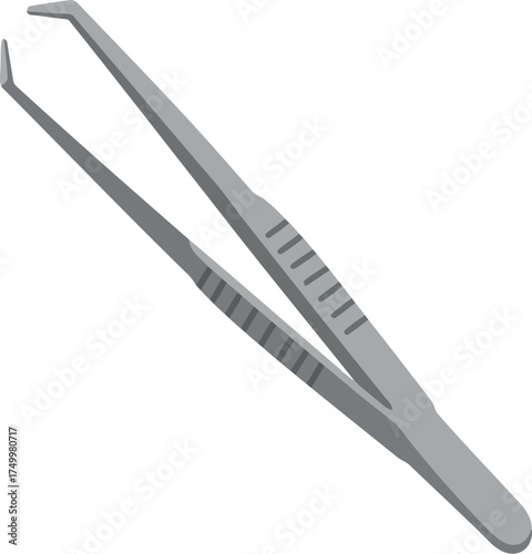 Precision surgical tweezers medical instrument vector