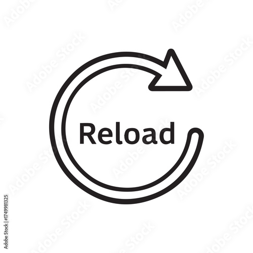Reload Icon with Circular Arrow
