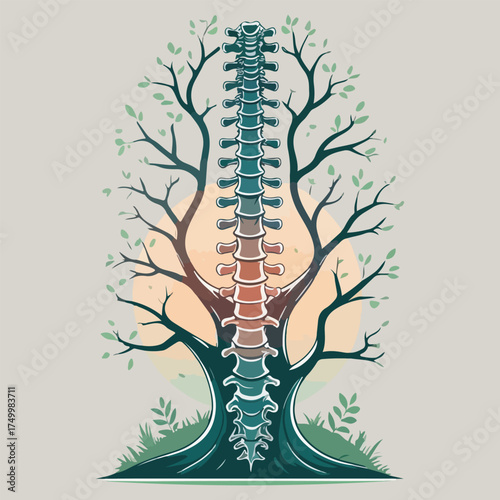 World Spine Day vector illustration with healthy spine exercises, posture awareness, anatomical spine, medical icons, rehabilitation, wellness, stretching, and abstract designs