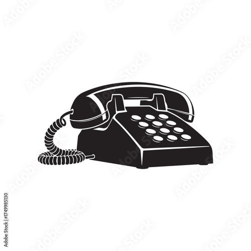 Vintage Rotary Telephone Icon