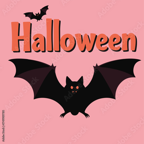 Vector illustration Halloween of bats for flayer, poster, card