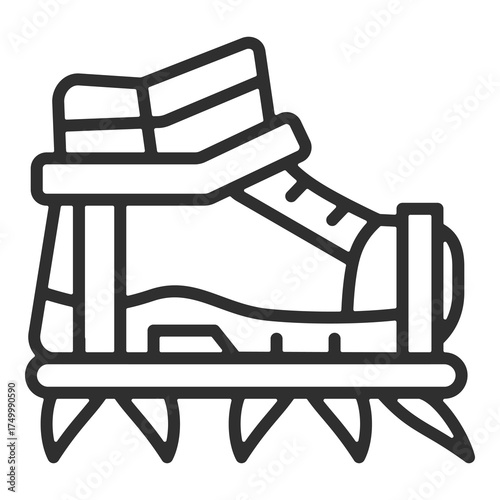 Crampons Icon Single Vector Collection 