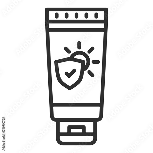 Sunscreen Icon Single Vector Collection 