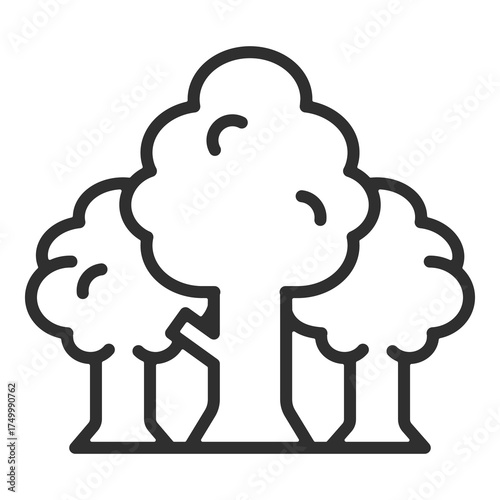 Forest Icon Single Vector Collection 
