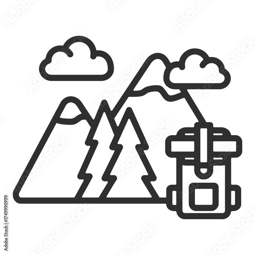 Adventure Icon Single Vector Collection 