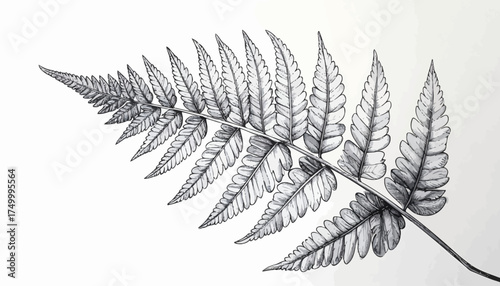 Fern leaf detail with transparent background