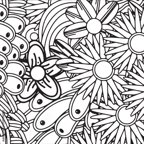 Fresh Petals Coloring Sheets
