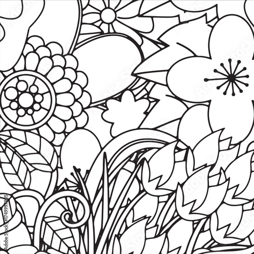Fresh Petals Coloring Sheets