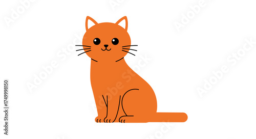 Photos Cute orange tabby cat sitting adorable pet animal feline domestic companion frie