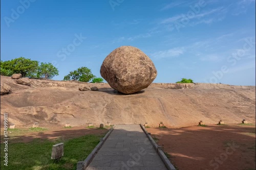 Krishna Butter Ball is UNESCO's World Heritage Site located at Mamallapuram or Mahabalipuram in Tamil Nadu, South India.Very ancient place in the world.	