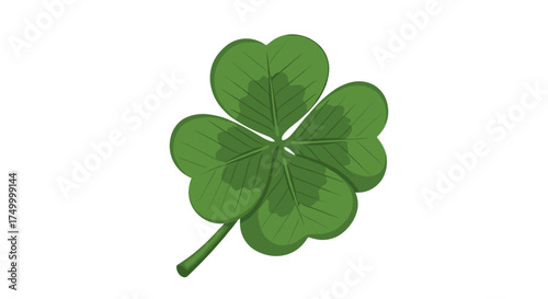 A single lucky four leaf clover symbol of good fortune and prosperity is a rare plant.