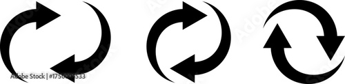 Three circular arrow icons showing rotation and repetition