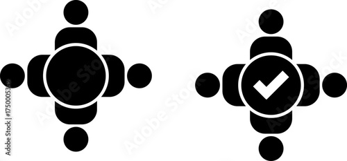 Team meeting and approved meeting icons