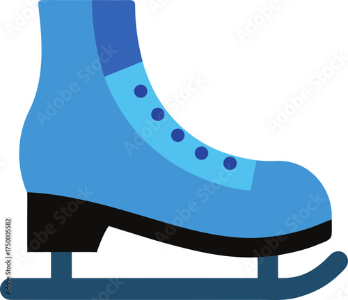 Illustration of ice skate on transparent background