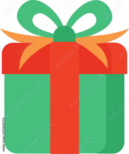 A gift box with a ribbon on transparent background