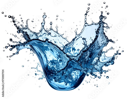 Water splash isolated transparent PNG 