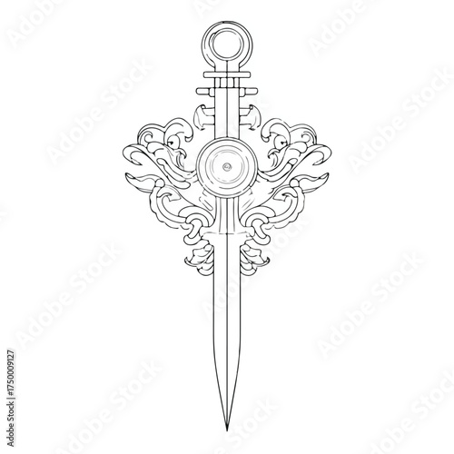 Elegant Line Art Level Tool Applique
