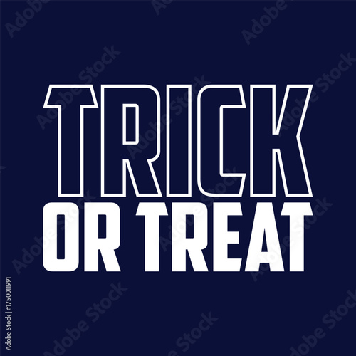 Trick or Treat Halloween T Shirt Design.
