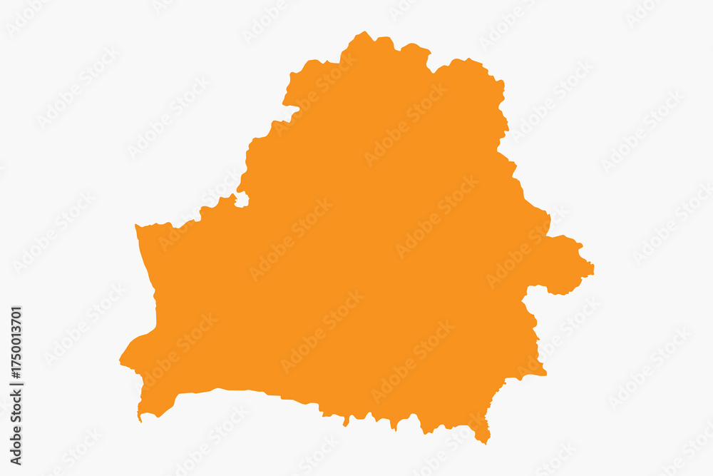 Obraz premium Vector graphic artwork suitable for print and web containing flat detailed map of BELARUS