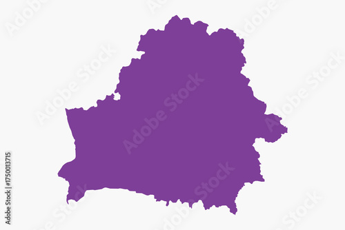 Vector graphic artwork suitable for print and web containing flat detailed map of BELARUS