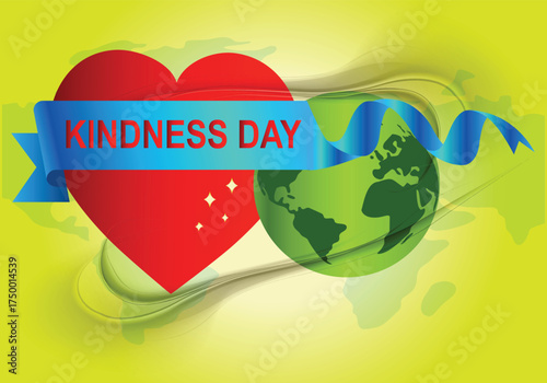 World Kindness day concept Vector poster design. November 13.Kindness, Caring, responsibility, love and altruism of people backgrounds template for poster, banner, card, social post etc.