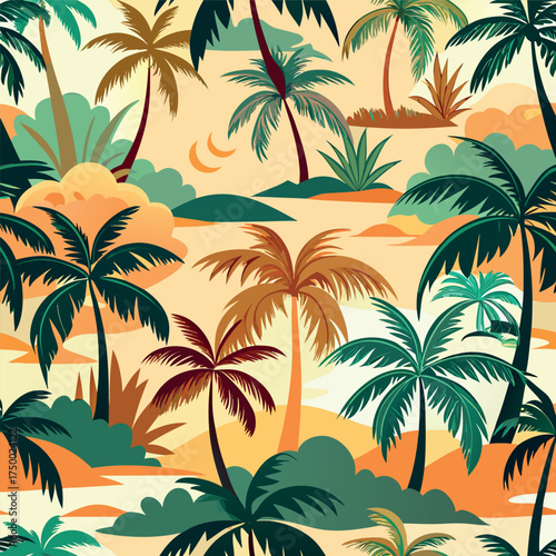 set of palm  trees