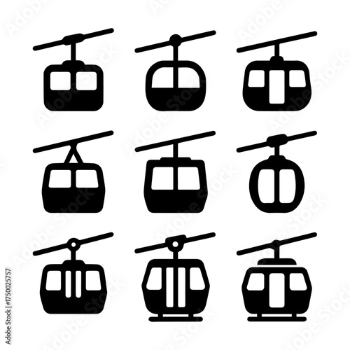 set of outline icons funiculars vector on a white background
set of 9 line icons, vector, on a white background