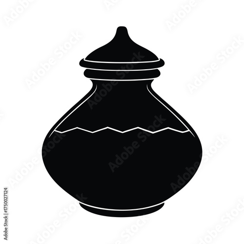 Clay Storage Jar Bhar Ghat Earthen Pot Silhouette