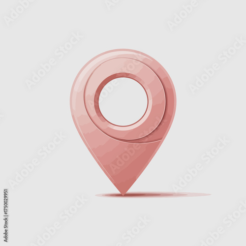 This stylish pinpoint marker icon represents location and navigation, making it ideal for applications related to maps, travel, and geographical insights.