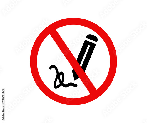 Do not write or edit sign icon. No writing sign vector design and illustration.

