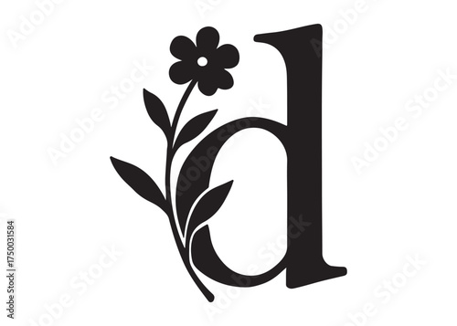 floral letter monogram logo silhouette vector, letter logo design silhouette vector illustration, monogram botanical alphabet silhouette vector, floral alphabet letter a to z logo silhouettes vector 