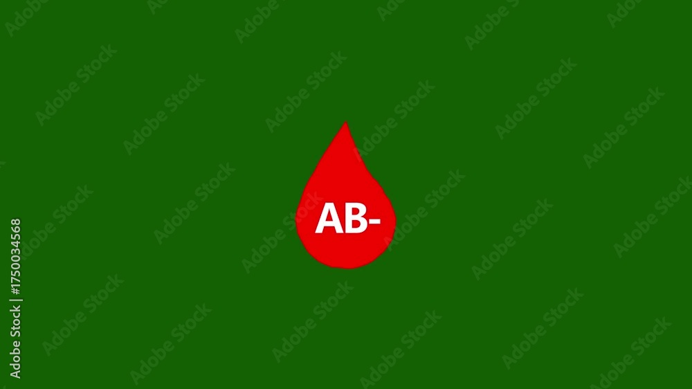 ab+ blood type drop icon animation. Blood Drop with 'AB' Positive Label ...