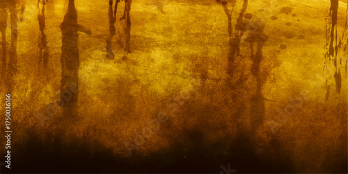 An old, brown grunge wood texture background with a vintage aged look and dark grungy frame pattern