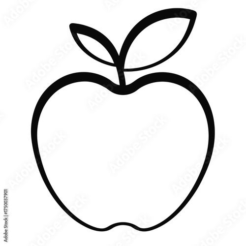 Apple outline vector icon