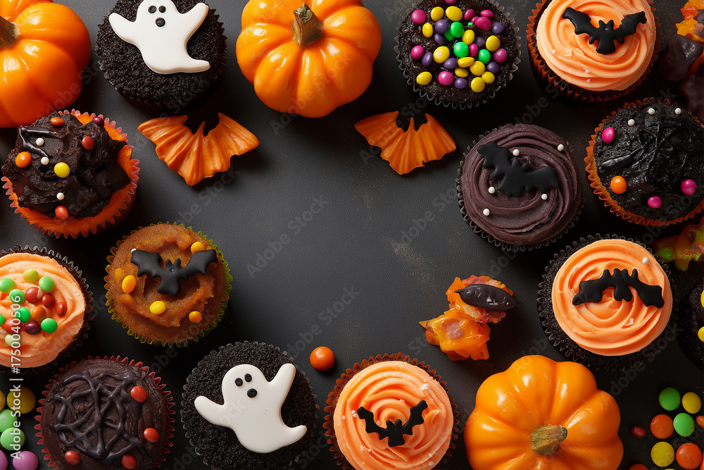 halloween cupcakes with chocolate