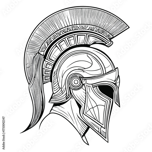 Simple Monochrome Ares Vector Art