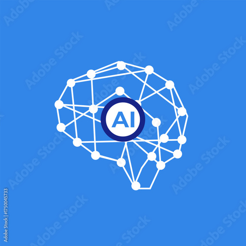 AI technology training concept icon sign design vector