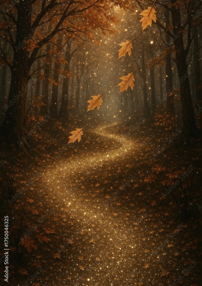 Fototapeta premium Enchanted autumn forest path
